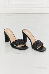 MMShoes Top of the World Braided Block Heel Sandals in Black king-general-store-5710.myshopify.com