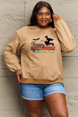 Simply Love Full Size HAPPY HALLOWEEN TRICK OR TREAT Graphic Sweatshirt king-general-store-5710.myshopify.com