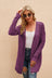 Openwork Horizontal Ribbing Open Front Cardigan king-general-store-5710.myshopify.com