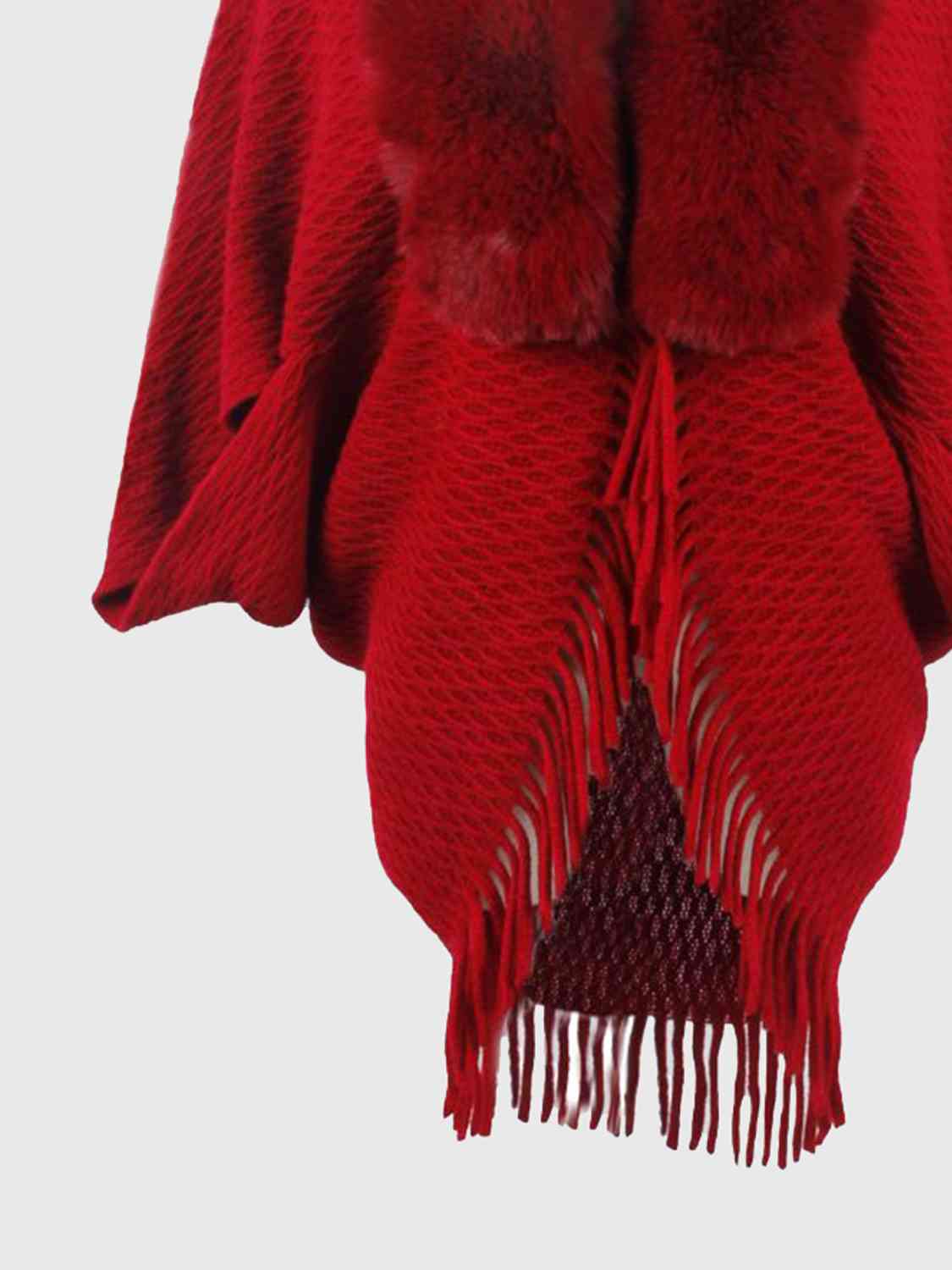 Open Front Fringe Hem Poncho king-general-store-5710.myshopify.com