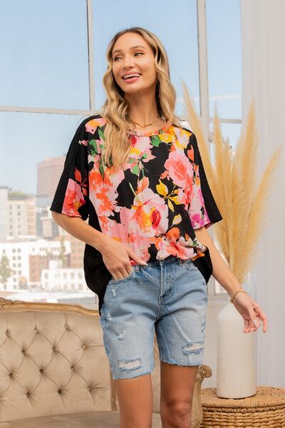 Sew In Love Full Size Floral Round Neck Short Sleeve T-Shirt king-general-store-5710.myshopify.com