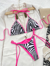 Zebra Print Halter Neck Tie Side Bikini Set king-general-store-5710.myshopify.com