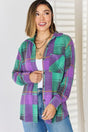 Zenana Plaid Button Up Long Sleeve Shacket king-general-store-5710.myshopify.com