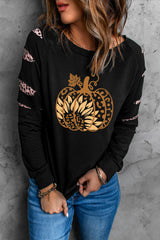 Leopard Pumpkin Graphic Sweatshirt king-general-store-5710.myshopify.com