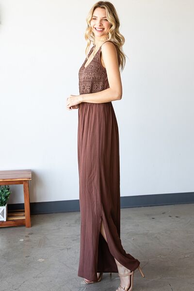 First Love Tie Back Sleeveless Slit Wide Leg Jumpsuit king-general-store-5710.myshopify.com