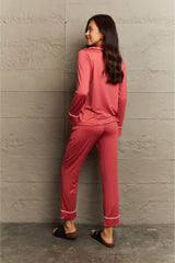 Ninexis Buttoned Collared Neck Top and Pants Pajama Set king-general-store-5710.myshopify.com