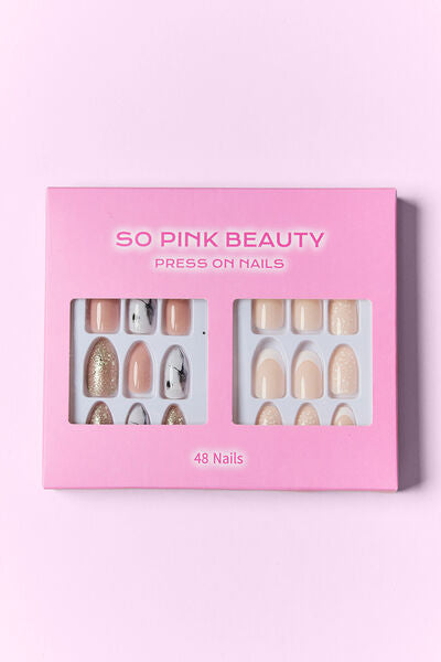 SO PINK BEAUTY Press On Nails 2 Packs king-general-store-5710.myshopify.com