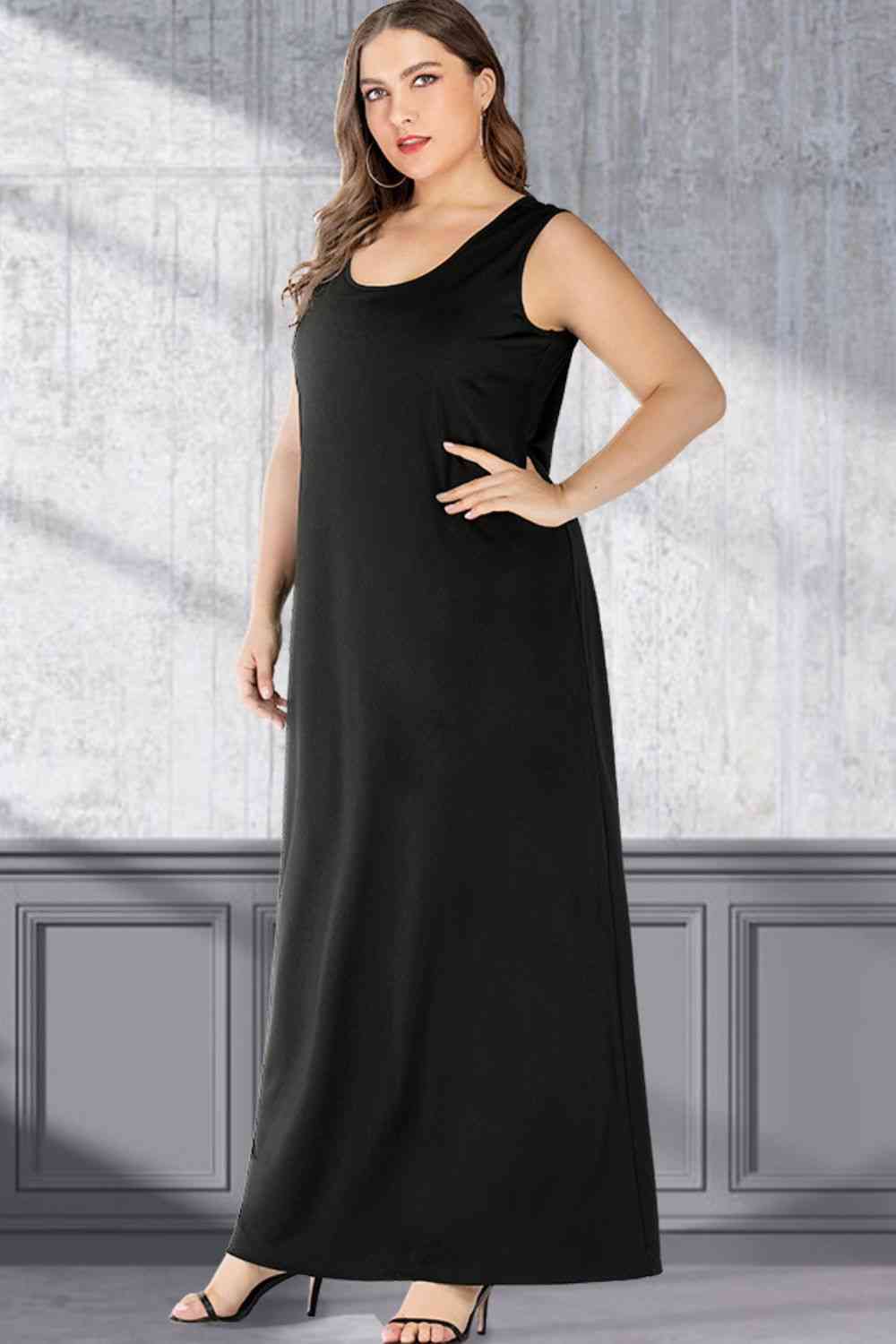 Plus Size Scoop Neck Maxi Tank Dress king-general-store-5710.myshopify.com