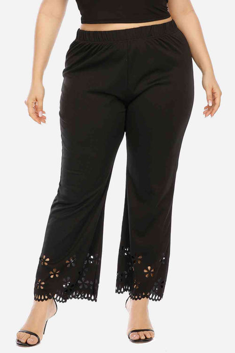 Plus Size Openwork Detail Pants king-general-store-5710.myshopify.com