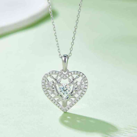 Moissanite 925 Sterling Silver Heart Shape Necklace king-general-store-5710.myshopify.com