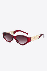 Chain Detail Temple Cat Eye Sunglasses king-general-store-5710.myshopify.com