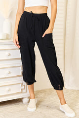 Double Take Decorative Button Cropped Pants king-general-store-5710.myshopify.com