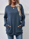 Dropped Shoulder Sweatshirt with Pockets king-general-store-5710.myshopify.com