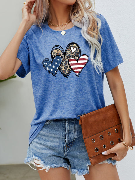 US Flag Leopard Heart Graphic Tee king-general-store-5710.myshopify.com