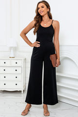 Scoop Neck Wide Leg Jumpsuit with Pockets king-general-store-5710.myshopify.com