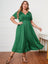 Plus Size Short Sleeve Surplice Neck Midi Dress king-general-store-5710.myshopify.com