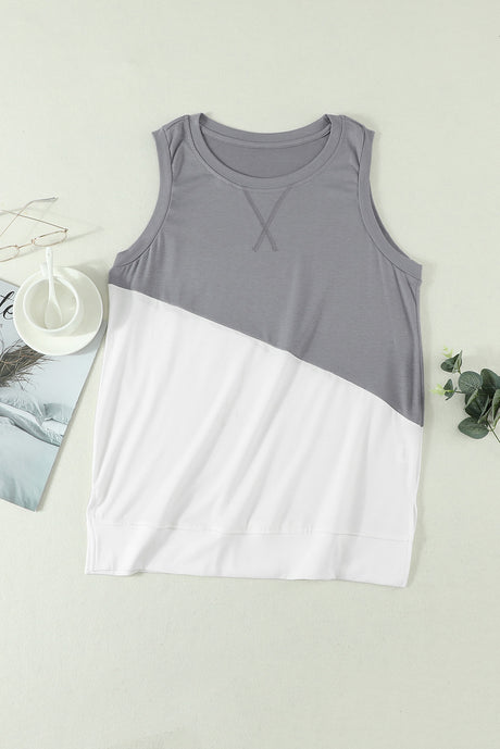 Contrast Round Neck Tank Top king-general-store-5710.myshopify.com