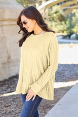 Basic Bae Full Size Ribbed Round Neck Long Sleeve Knit Top king-general-store-5710.myshopify.com