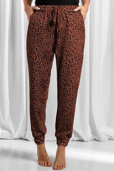 Full Size Leopard Drawstring Pocketed Pants king-general-store-5710.myshopify.com