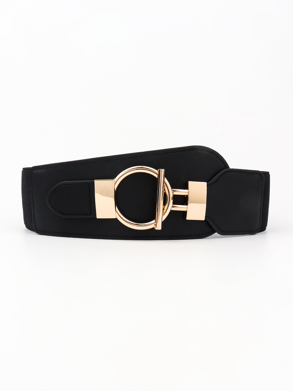 PU Elastic Wide Belt with Alloy Buckle king-general-store-5710.myshopify.com