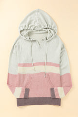 Color Block Drawstring Side Slit Hooded Sweater king-general-store-5710.myshopify.com