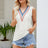 Contrast V-Neck Eyelet Tank king-general-store-5710.myshopify.com