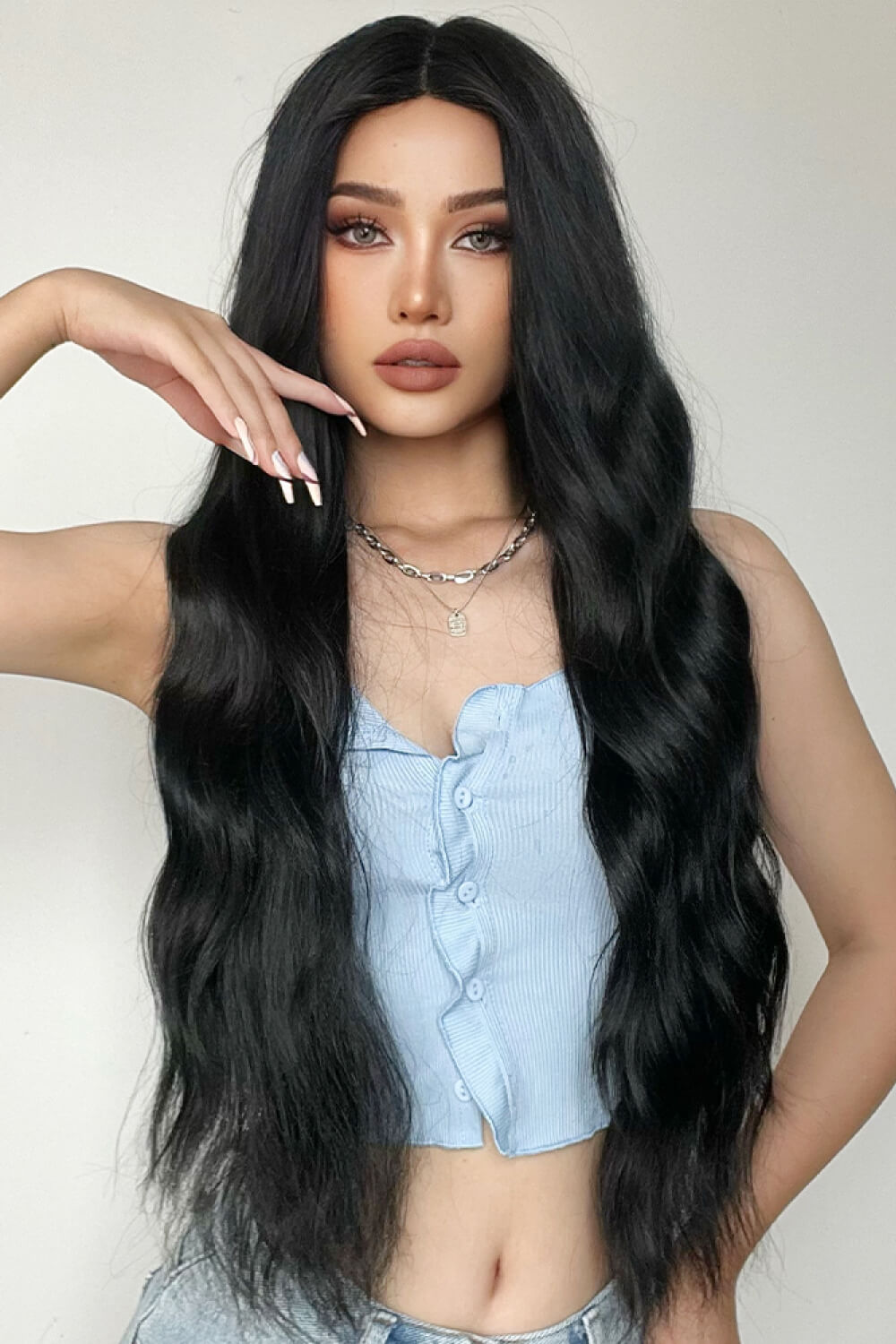 Full Machine Long Wave Synthetic Wigs 28'' king-general-store-5710.myshopify.com