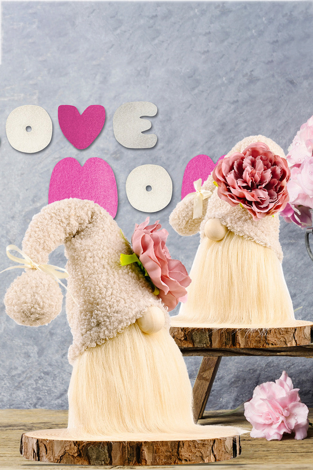 Mother's Day Flower Decor Pom-Pom Trim Faceless Gnome king-general-store-5710.myshopify.com