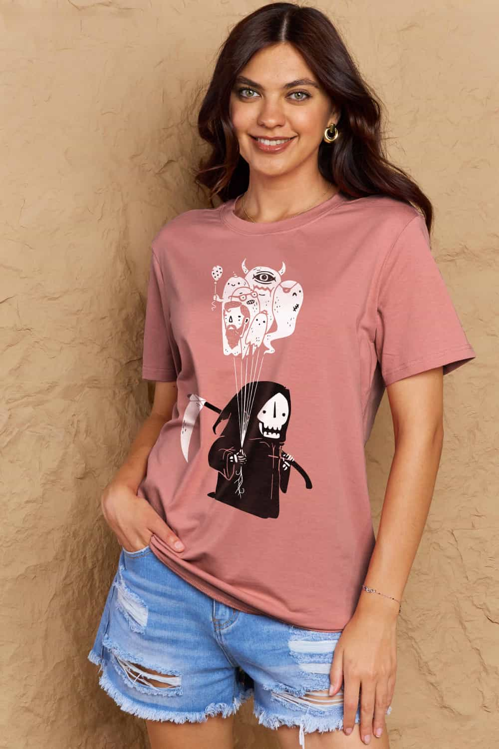 Simply Love Full Size Death Graphic T-Shirt king-general-store-5710.myshopify.com