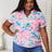 Double Take Floral Notched Neck Short Sleeve Top king-general-store-5710.myshopify.com