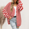 Striped Button Down Long Sleeve Cardigan king-general-store-5710.myshopify.com