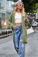 Open Front Dropped Shoulder Longline Cardigan king-general-store-5710.myshopify.com