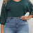 Plus Size Cutout Three-Quarter Sleeve Blouse king-general-store-5710.myshopify.com