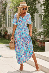 Multicolored V-Neck Maxi Dress king-general-store-5710.myshopify.com