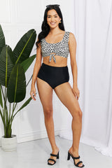 Marina West Swim Sanibel Crop Swim Top and Ruched Bottoms Set in Black king-general-store-5710.myshopify.com