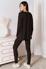 Basic Bae Full Size V-Neck Soft Rayon Long Sleeve Top and Pants Lounge Set king-general-store-5710.myshopify.com