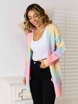 Full Size Gradient Open Front Cardigan king-general-store-5710.myshopify.com