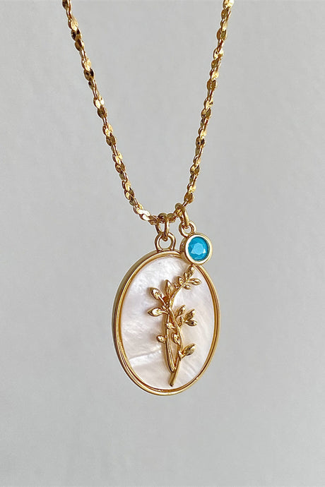 Flower Shell Pendant Copper Necklace king-general-store-5710.myshopify.com