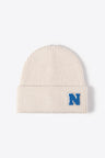 Letter N Patch Cuffed Knit Beanie king-general-store-5710.myshopify.com