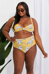 Marina West Swim Take A Dip Twist High-Rise Bikini in Mustard king-general-store-5710.myshopify.com