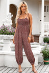 Printed Spaghetti Strap Jumpsuit king-general-store-5710.myshopify.com