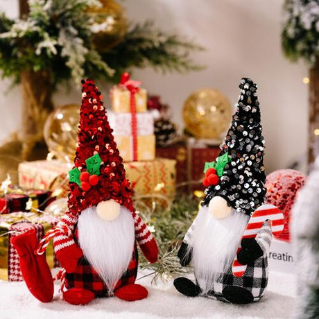 Sequin Christmas Pointed Hat Faceless Doll Ornament king-general-store-5710.myshopify.com