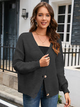 V-Neck Long Sleeve Cardigan king-general-store-5710.myshopify.com