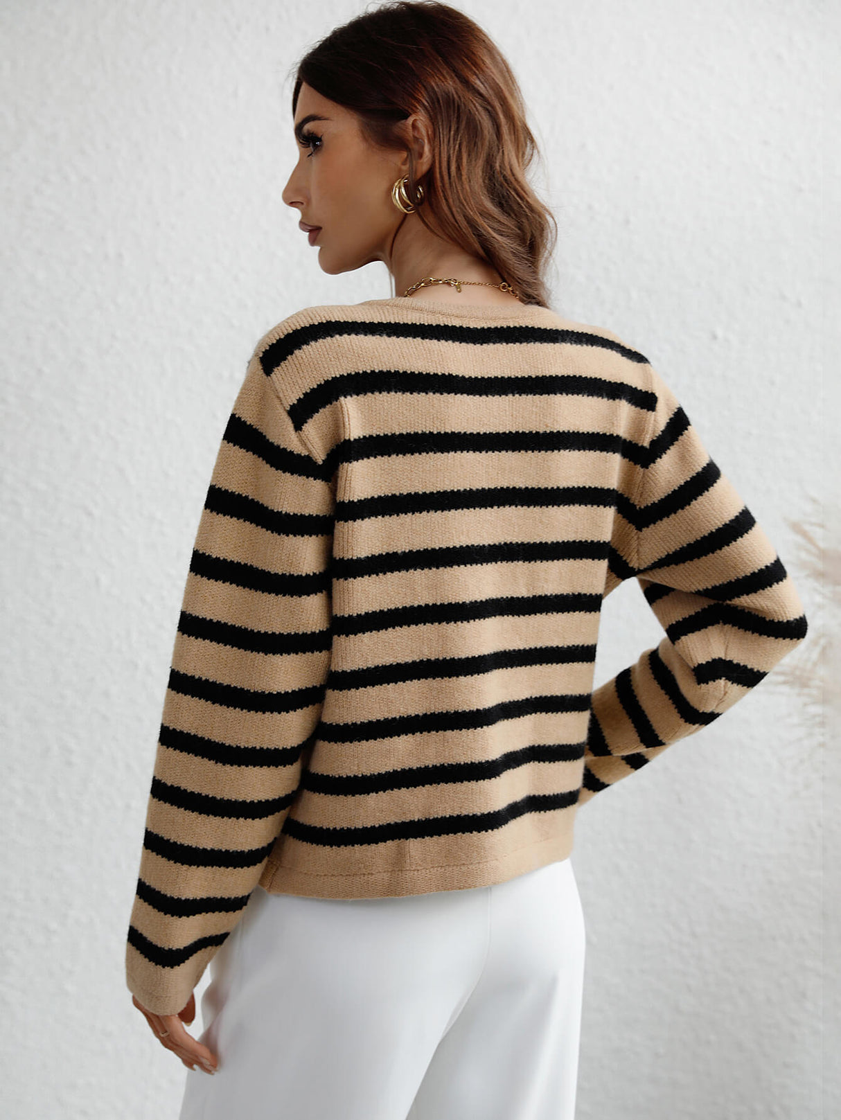 Woven Right Striped Button Front Cardigan king-general-store-5710.myshopify.com