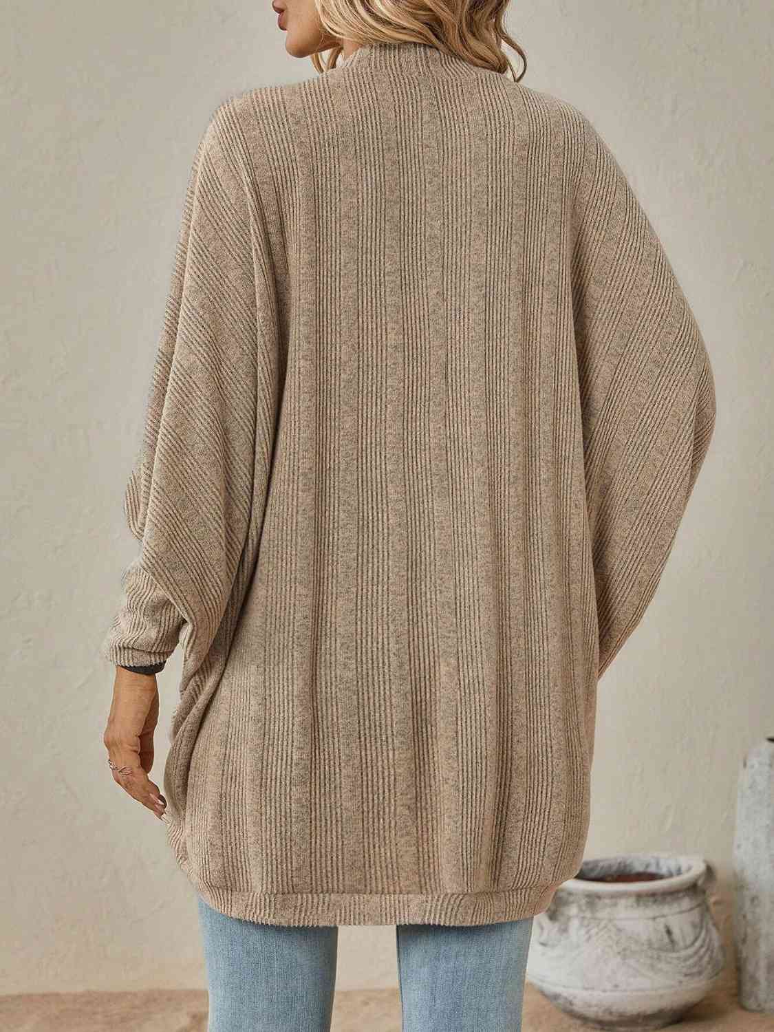 Open Front  Dropped Shoulder Cardigan king-general-store-5710.myshopify.com