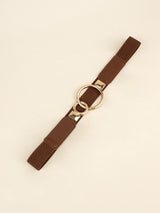 Double Ring Buckle Elastic PU Belt king-general-store-5710.myshopify.com