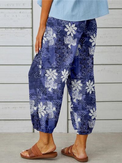 Printed Tied Cropped Pants king-general-store-5710.myshopify.com