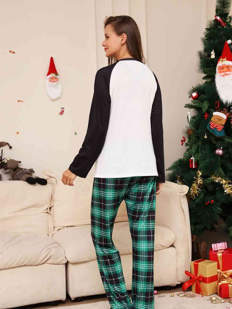 Full Size Graphic Top and Plaid Pants Set king-general-store-5710.myshopify.com