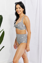 Marina West Swim Take A Dip Twist High-Rise Bikini in Black king-general-store-5710.myshopify.com