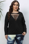 Plus Size Cutout Front Long Sleeve T-Shirt king-general-store-5710.myshopify.com